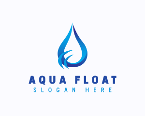 Water Droplet Aqua logo design