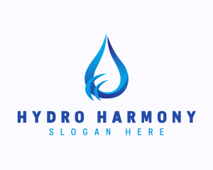 Water Droplet Aqua logo