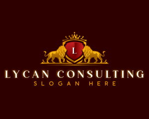 Royal Lion Crown logo design