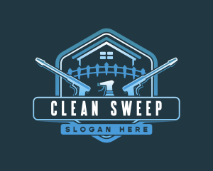 Clean Washer Janitor logo design