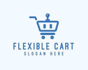 Robot Shopping Cart logo design