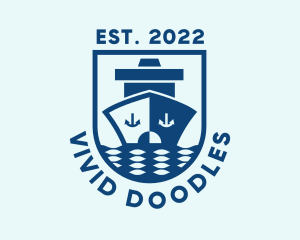 Nautical Sailing Ship  logo design