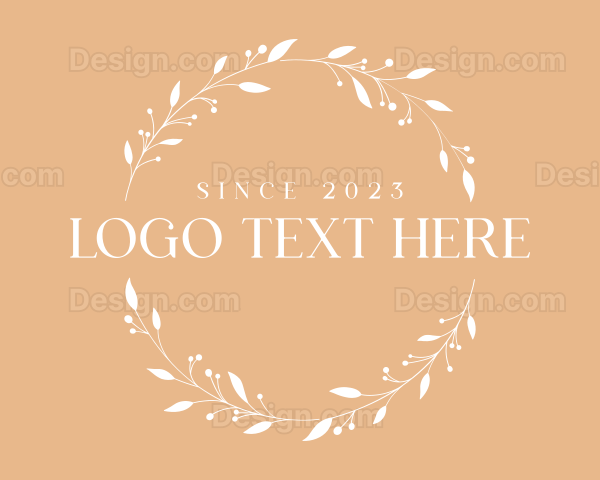 Plant Round Wreath Logo