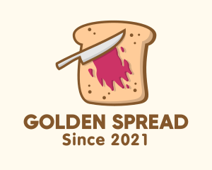 Knife Jam Toast Bread logo design