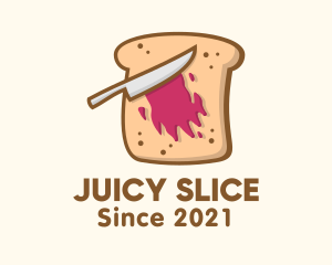 Knife Jam Toast Bread logo design