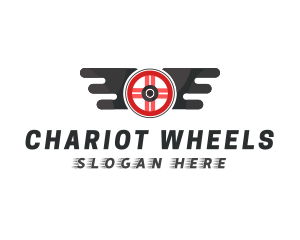 Wings Auto Steering Wheel logo design