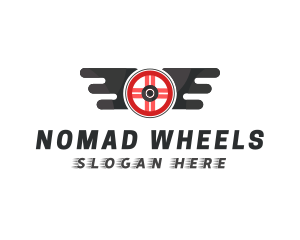 Wings Auto Steering Wheel logo design