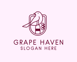 Bird Wine Bottle logo