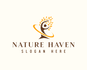 Nature Tree Human logo design