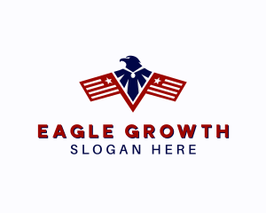 Eagle Military Flag logo design