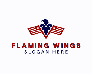 Eagle Military Flag logo design