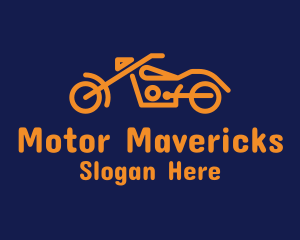 Cool Hipster Motorcycle  logo design