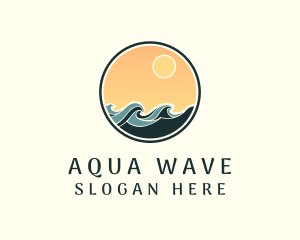 Resort Waves Beach logo design