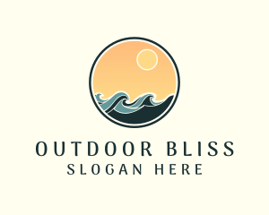 Resort Waves Beach logo design