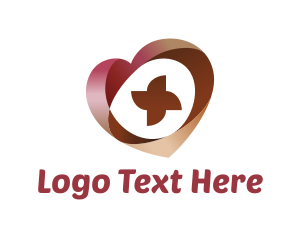 Gradient Heart Cross logo