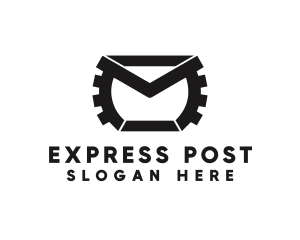 Cogwheel Industrial Envelope logo design