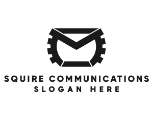 Cogwheel Industrial Envelope logo design