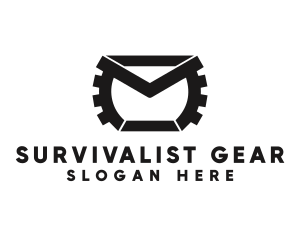 Cogwheel Industrial Envelope logo design