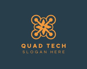 Drone Aerial Quadrotor logo design