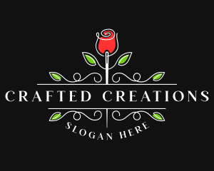 Needle Flower Boutique logo design