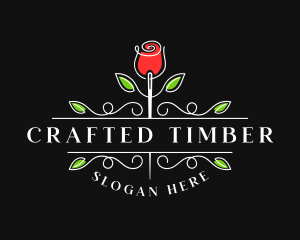 Needle Flower Boutique logo design