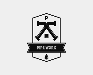 Pipe Plumbing Renovation logo design