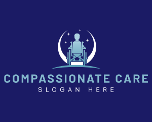 Wheelchair Disability Care logo design