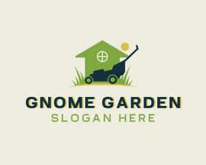 Lawn Mower Gardener logo design