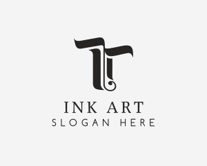 Gothic Calligraphy Tattoo logo