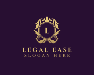 Crown Wreath Legal Advice logo design