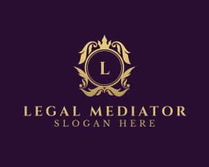 Crown Wreath Legal Advice logo design