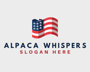 Patriotic American Flag logo design