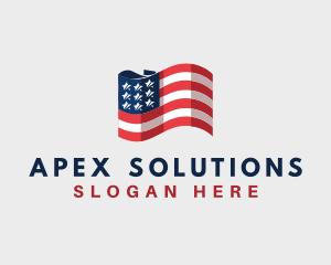 Patriotic American Flag logo design