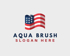 Patriotic American Flag logo design