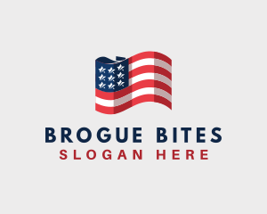 Patriotic American Flag logo design