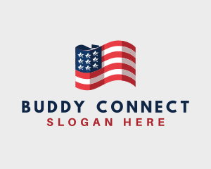 Patriotic American Flag logo design