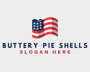 Patriotic American Flag logo design