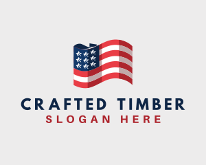 Patriotic American Flag logo design