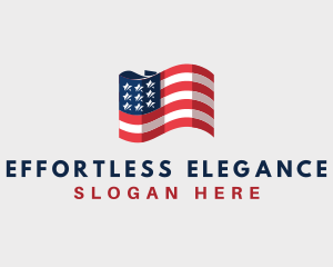 Patriotic American Flag logo design