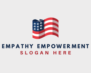 Patriotic American Flag logo design