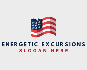 Patriotic American Flag logo design