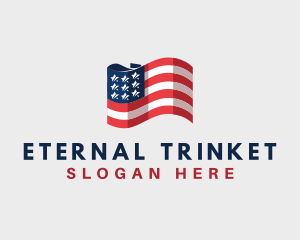 Patriotic American Flag logo design