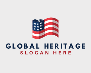 Patriotic American Flag logo