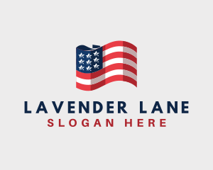 Patriotic American Flag logo design