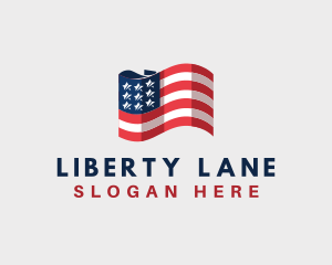 Patriotic American Flag logo