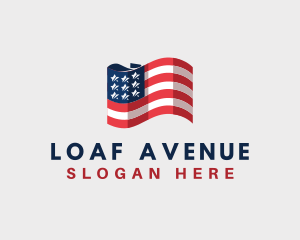 Patriotic American Flag logo design