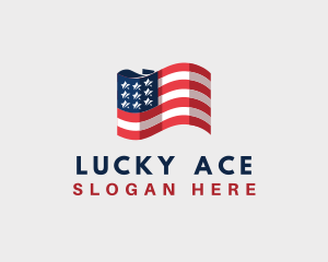 Patriotic American Flag logo design