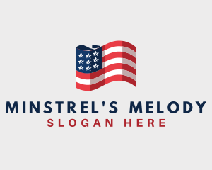 Patriotic American Flag logo design