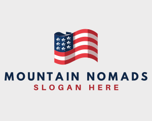 Patriotic American Flag logo design