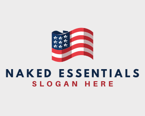 Patriotic American Flag logo design